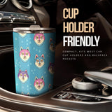 Siberian Husky Head Pattern Tumbler