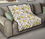 Potato Chips Pattern Print Design 02 Premium Quilt