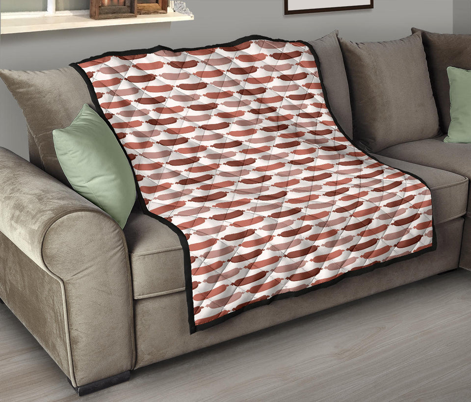 Sausage Pattern Print Design 02 Premium Quilt